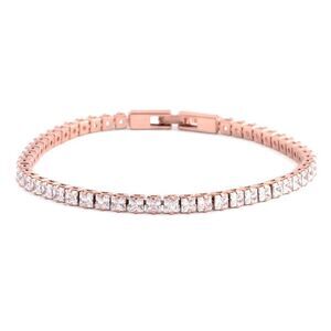 Simulated Diamond Rosetone Tennis Bracelet (7.75 In) TGW 15.60 cts.